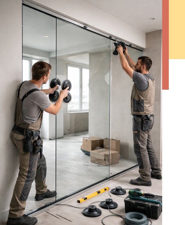 Монтаж стеклянных перегородок в Кинели от 6622 руб. | ОТДЕЛОЧНИК-Кнл