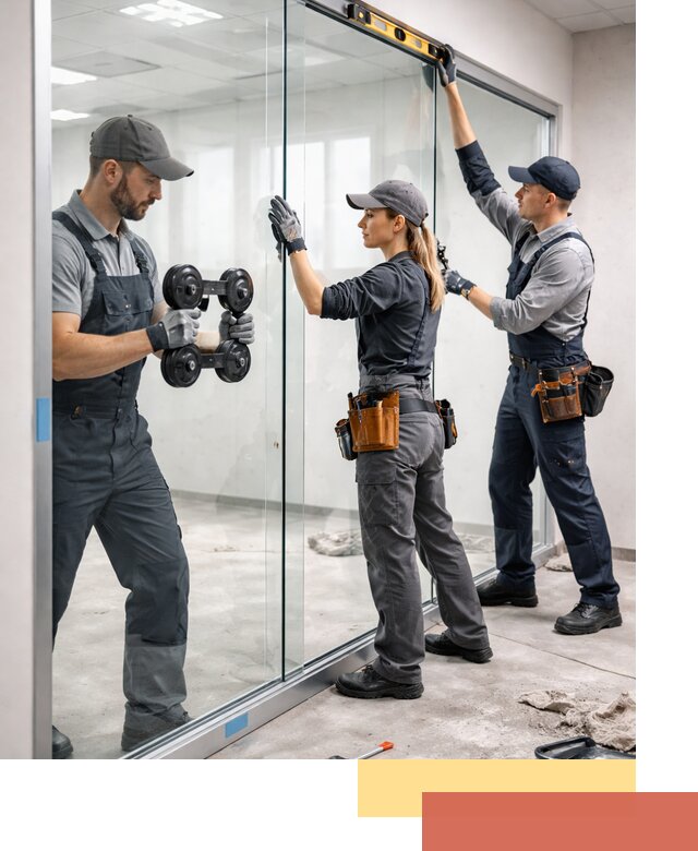 Профессиональный монтаж стеклянных перегородок в Кинели