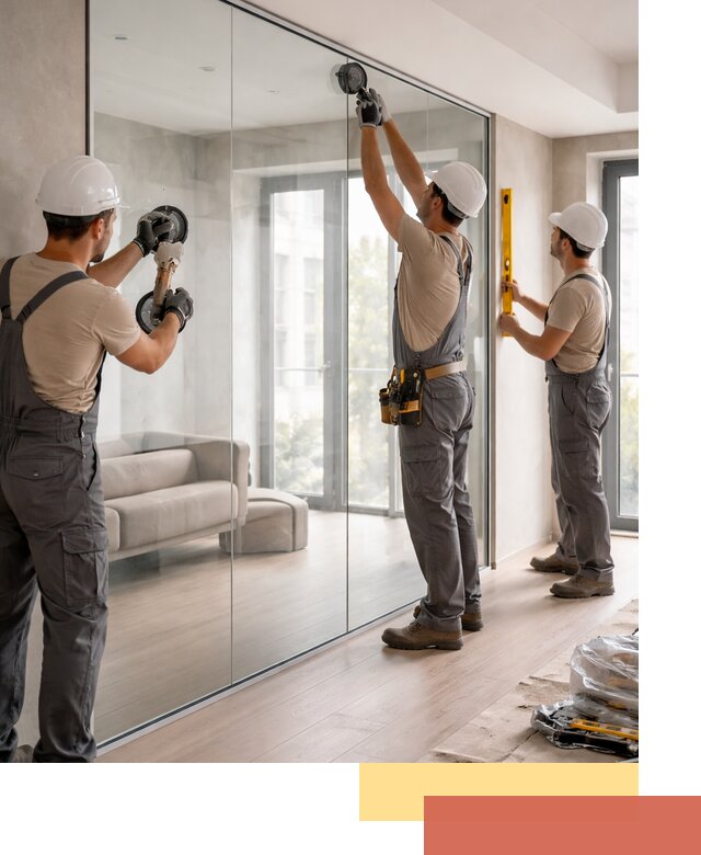 Перегородки из закаленного стекла в Кинели для офисов и квартир