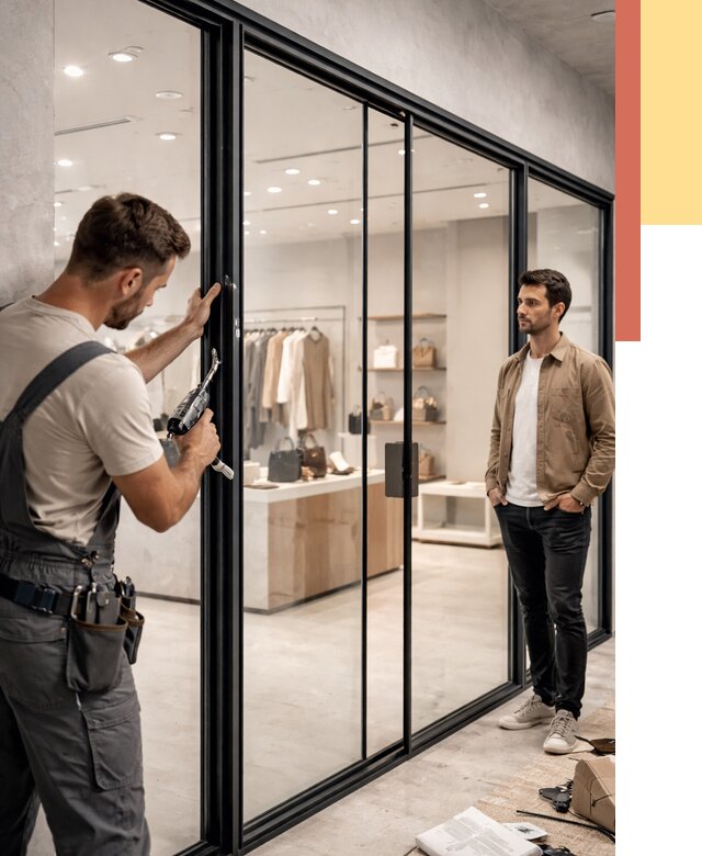 Стеклянные перегородки для магазинов в Кинели от 8354 руб. под ключ | ОТДЕЛОЧНИК-Кнл