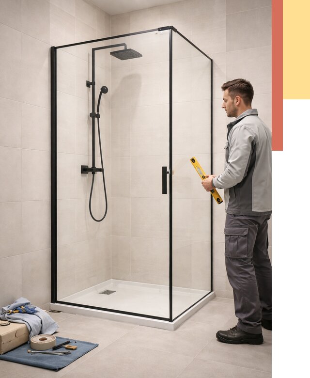 Стеклянные перегородки для душа в Кинели от 12735 руб. | Монтаж под ключ — ОТДЕЛОЧНИК-Кнл