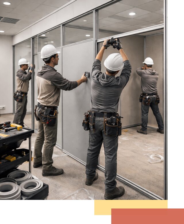 Мобильные офисные перегородки под ключ в Кинели