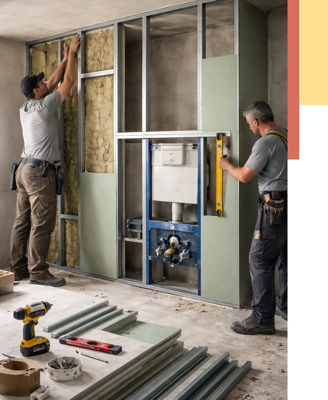 Установка сантехнических перегородок в Кинели от 8660 руб. | ОТДЕЛОЧНИК-Кнл