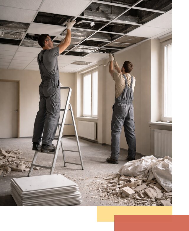 Демонтаж потолков Армстронг профессионально в Кинели