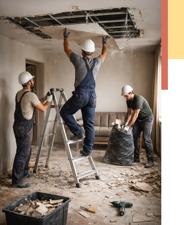 Демонтаж гипсокартонного потолка в Кинели от 428 руб. за м2 — ОТДЕЛОЧНИК-Кнл