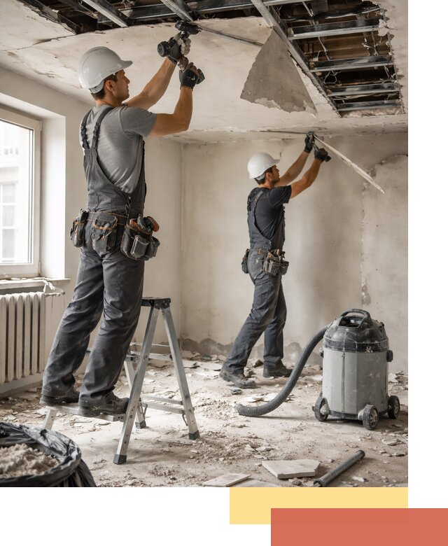 Демонтаж гипсокартонного потолка в Кинели быстро и аккуратно