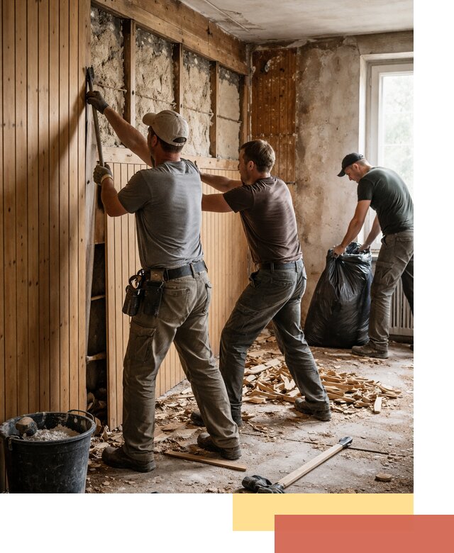 Демонтаж вагонки и вывоз материалов в Кинели