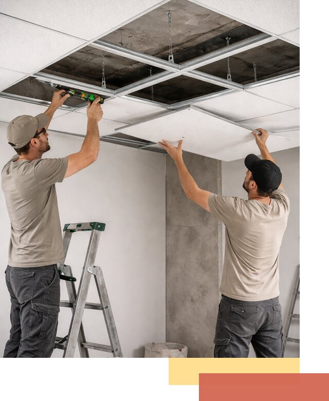Монтаж потолка Армстронг под ключ в Кинели