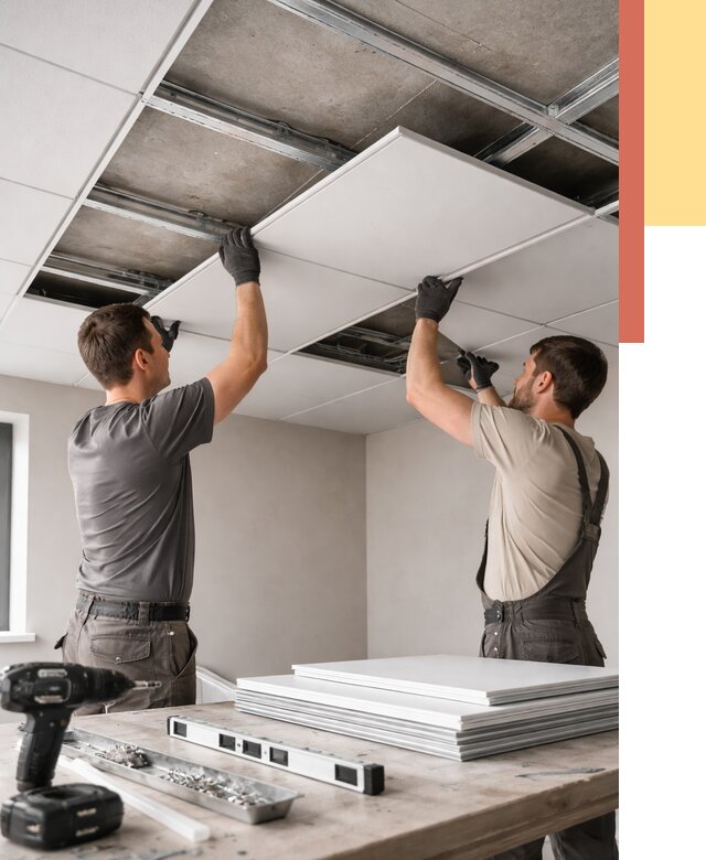 Монтаж кассетного потолка в Кинели от 4585 руб/м2 — установка и сборка | ОТДЕЛОЧНИК-Кнл