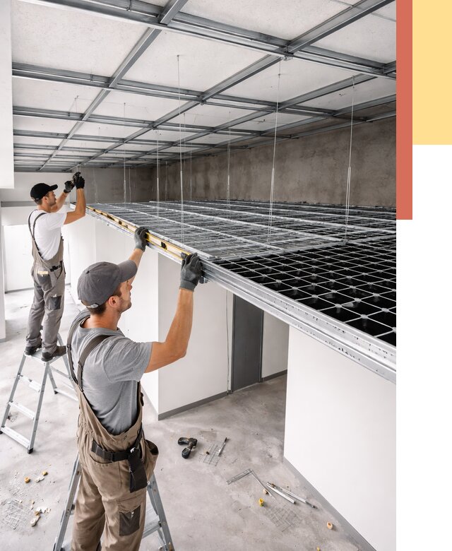 Монтаж потолка грильято в Кинели от 458 руб./м² — быстрая сборка под ключ | ОТДЕЛОЧНИК-Кнл