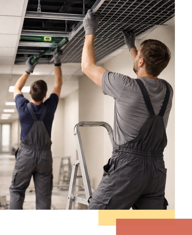 Монтаж потолка Грильято в Кинели: установка под ключ качественно