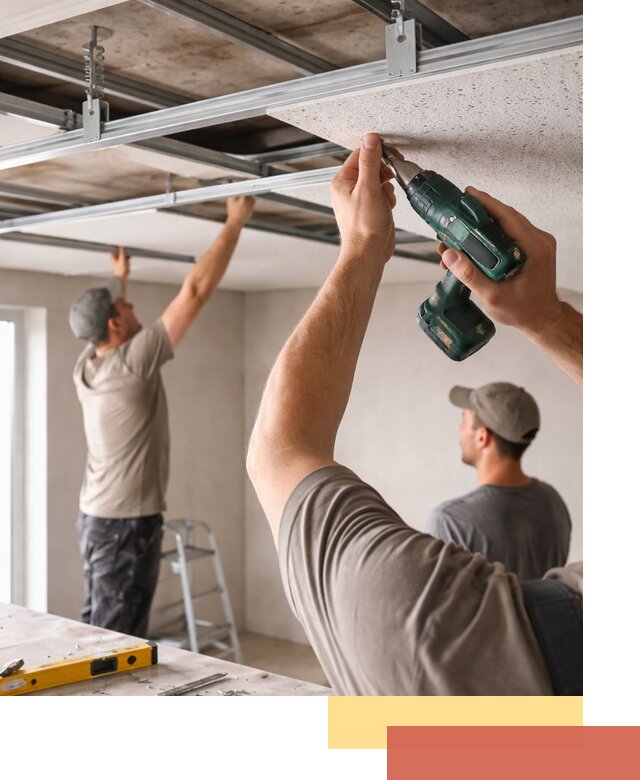 Монтаж акустического потолка в Кинели под ключ