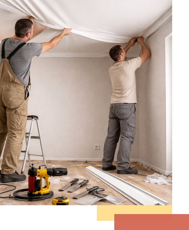 Монтаж ПВХ натяжного потолка в Кинели качественно и быстро