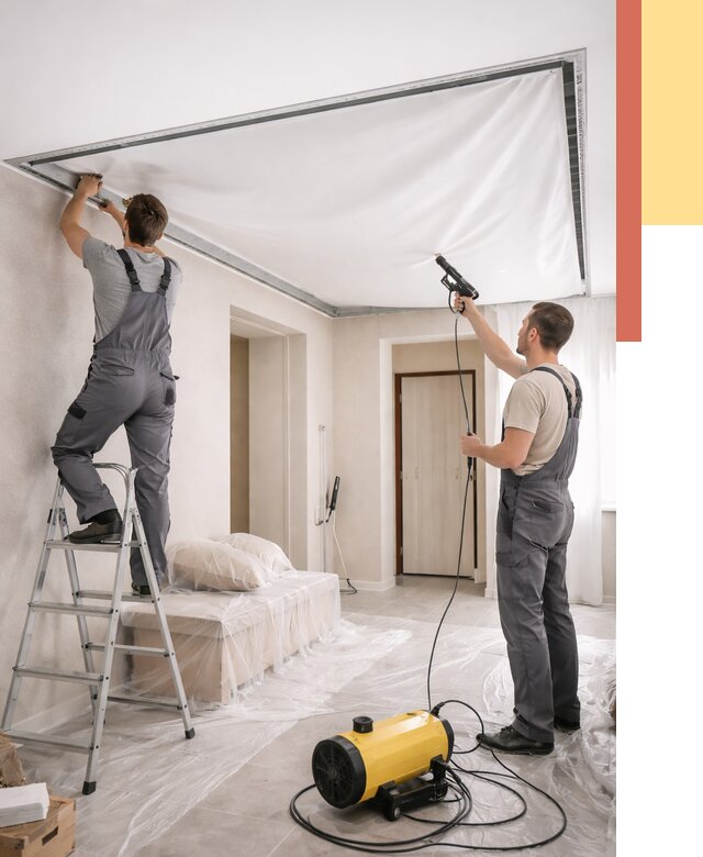 Монтаж натяжного потолка в прихожей в Кинели от 2700 руб. под ключ | ОТДЕЛОЧНИК-Кнл