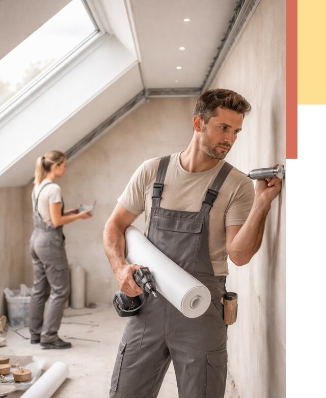 Монтаж натяжного потолка на мансарде в Кинели от 3566 руб. | ОТДЕЛОЧНИК-Кнл