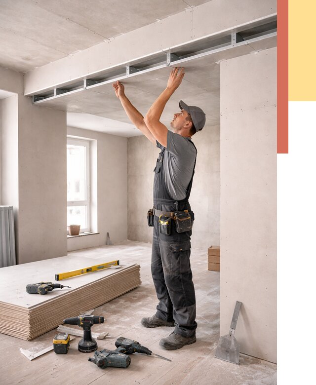 Потолок из гипсокартона с нишей в Кинели от 1274 руб. под ключ | ОТДЕЛОЧНИК-Кнл