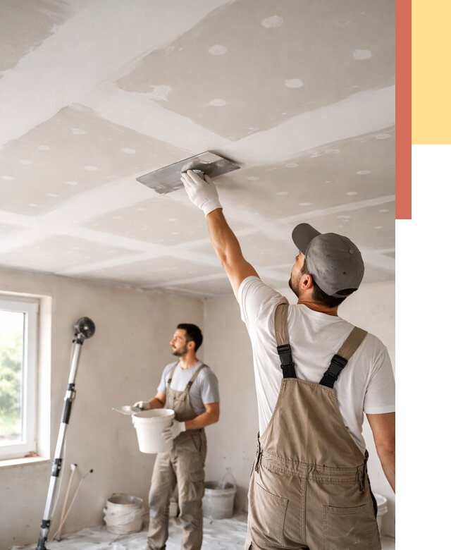 Шпаклевка потолка из гипсокартона в Кинели от 3260 руб./м2 — услуги под ключ | ОТДЕЛОЧНИК-Кнл