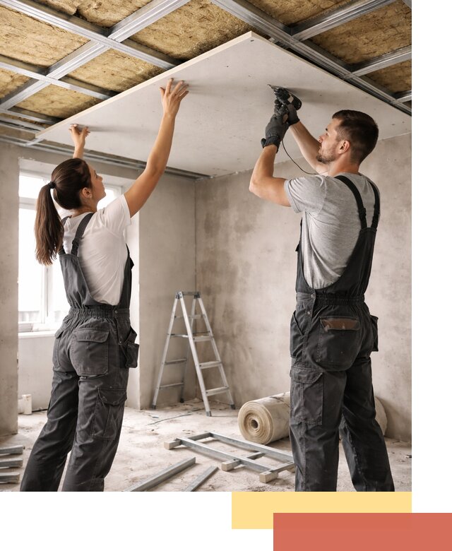 Звукоизоляция потолка из ГКЛ в Кинели профессионально и надежно