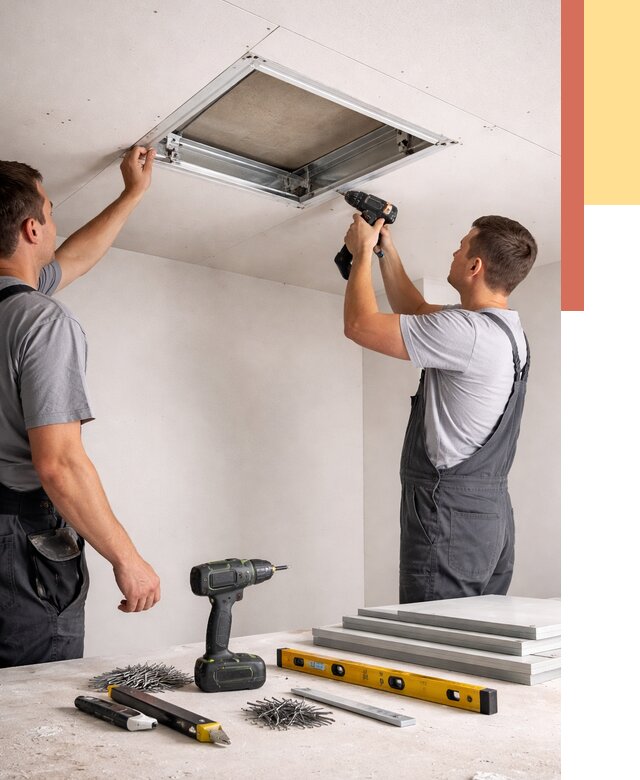 Установка люка в потолок ГКЛ в Кинели от 2547 руб. под ключ | ОТДЕЛОЧНИК-Кнл