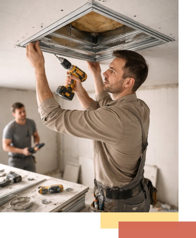 Монтаж люка в потолок из ГКЛ в Кинели