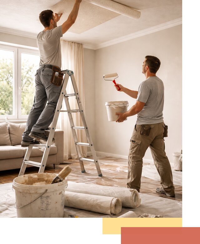 Поклейка обоев на потолок в Кинели — качественно и быстро