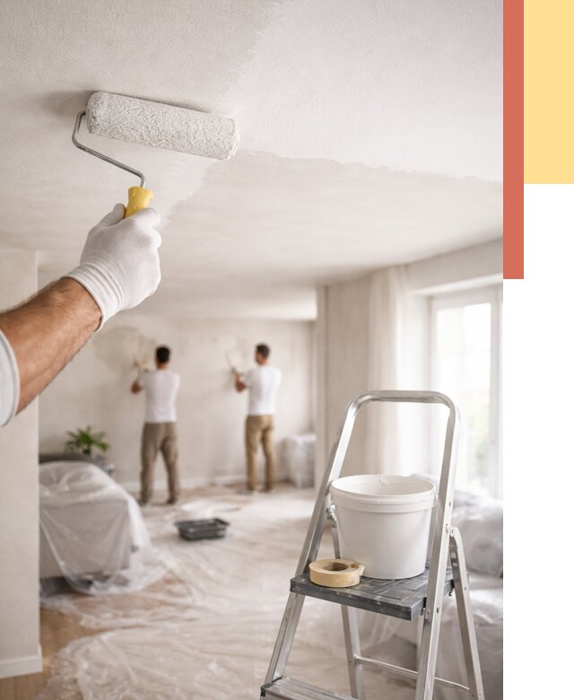 Покраска потолка акриловой краской в Кинели от 2547 руб. | ОТДЕЛОЧНИК-Кнл