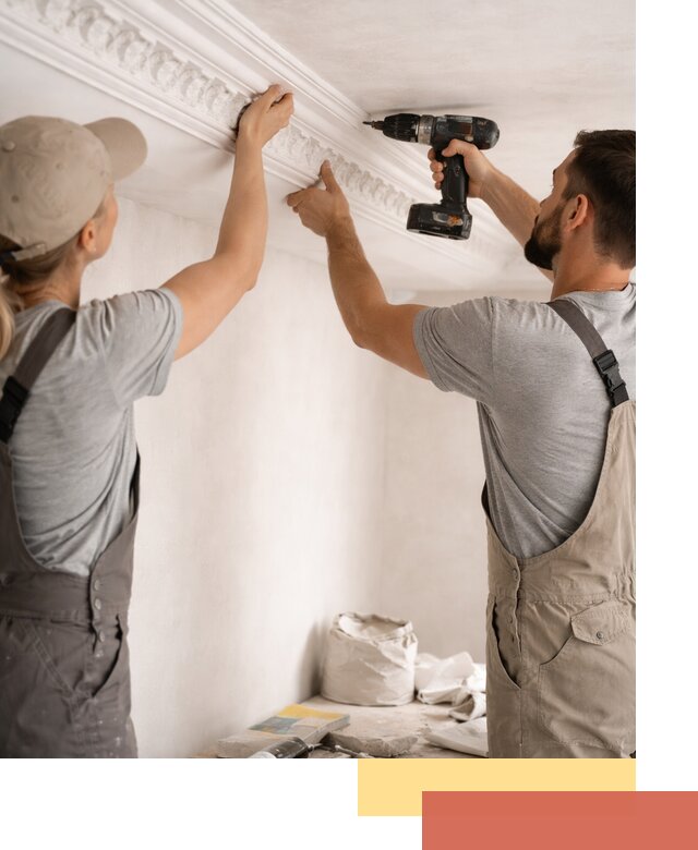 Профессиональный монтаж лепнины на потолок в Кинели