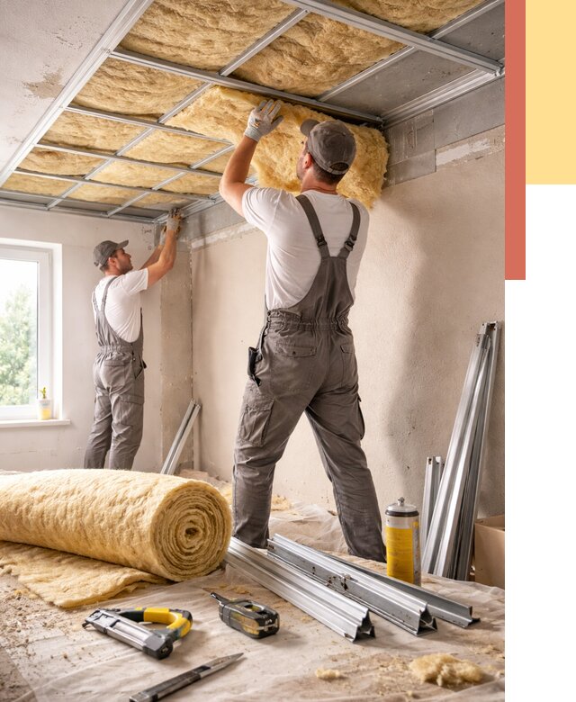 Утепление потолка в Кинели от 7335 руб/м2 — недорого, быстро, под ключ | ОТДЕЛОЧНИК-Кнл