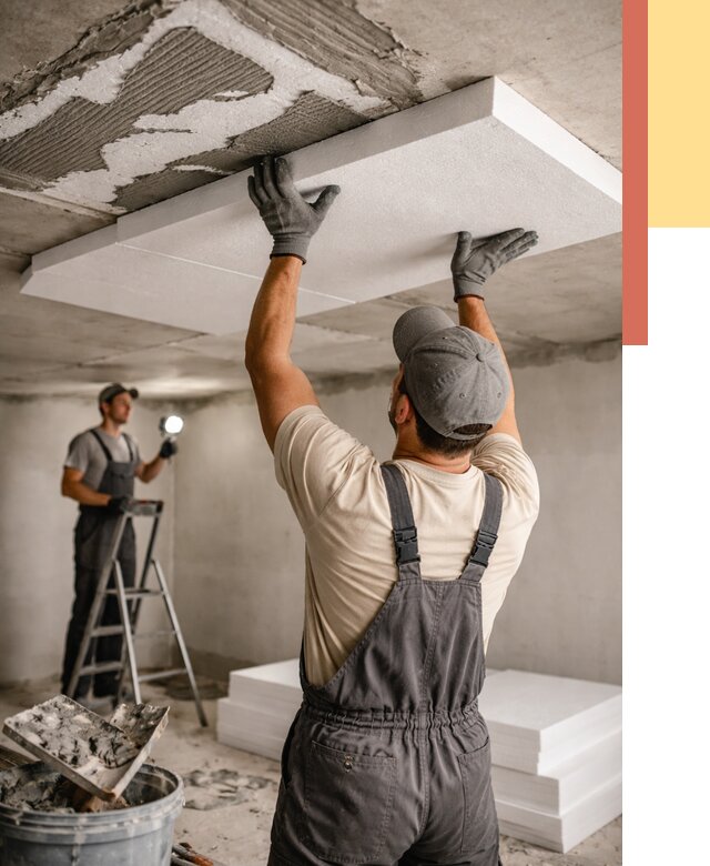 Утепление потолка пенопластом в Кинели от 4585 руб/м2 — недорого и быстро | ОТДЕЛОЧНИК-Кнл